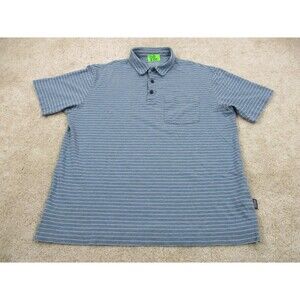 Patagonia Organic Cotton Lightweight Polo Shirt Mens Medium Blue Golf Casual